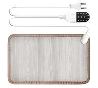 Chauffe-pieds électrique: tapis chauffant 30 x 50 cm avec thermostat, tapis de sol chauffant avec 10 réglages de chaleur, dos antidérapant, tapis chauffant pour éviter les pieds froids avec minuterie
