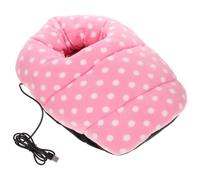 Chauffe-pieds en Peluche USB Électrique, Rose, pour Hiver | Chauffage Doux, Confortable à Porter, Sûr et Fiable, Usage Bureau et Loisirs, Chaleur Constante Couleur Aléatoire