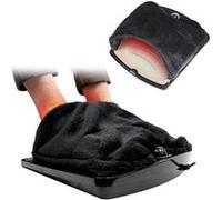 FISHTEC Chauffe Pieds Chauffant Électrique - Chancelière avec Thermostat, 2 Niveaux de Température Maintien vos au Chaud en mn Housse Lavable machine Noir