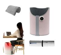 Chauffe pieds pliable à placer sous le bureau Panneau chauffant panoramique à 360° Avec 3 niveaux de chaleur(Pink)