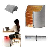 Chauffe pieds pliable à placer sous le bureau Panneau chauffant panoramique à 360° Avec 3 niveaux de chaleur(Gray)