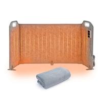 Chauffe-Pieds Pliable avec Couverture, Grande Taille Chauffage Sous Bureau | 5 Pliage, 8 niveaux Version haute temp Réchaud, Minuterie 1-9H, Chauffage d'appoint électrique pour bureau et maison,285 W