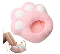 Chauffe-pieds rechargeable - Chaussures chaudes avec coussin chauffant mignon - Chauffe-pieds en forme de pattes de chat, températures à 3 vitesses - Chaussures chaudes en peluche pour voyage, chambre
