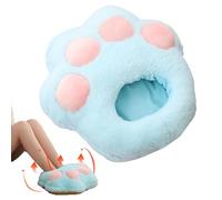Chauffe-pieds rechargeable - coussin chauffant USB - Chauffe-pieds en forme de pattes de chat - Température à 3 vitesses - Chaussures chaudes en peluche pour voyage, chambre, bureau, maison