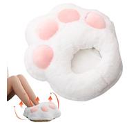 Chauffe-pieds sous le bureau - Chaussures chauffantes mignonnes - Chauffe-pieds en forme de pattes de chat, températures à 3 vitesses - Chaussures chaudes en peluche pour voyage, chambre, bureau