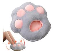 Chauffe-pieds sous le bureau - Coussin chauffant USB pour pattes de chat - Chauffe-pieds en peluche douce à trois vitesses pour la maison, la chambre à coucher et le bureau
