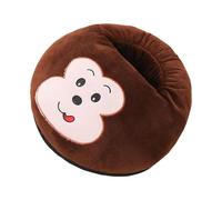 Chauffe-pieds USB confortable dessin animé animal peluche douce | Repose-pieds chaud en peluche pour dessous de bureau, lit, maison, bureau, salon, dortoir, salle d'étude, tanière