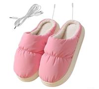 Chauffe-pieds USB en peluche pour garder vos pieds bien au chaud pendant que vous travaillez ou jouez (rose)