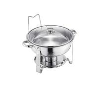 VEVOR Chauffe-plat Réchaud 4,7 L – Acier inoxydable, 2 bacs pleine grandeur, couvercle