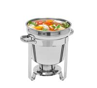 Chauffe-plat 7 l en acier inoxydable 201 avec support de combustible et couvercle, plaque de maintien au chaud pour buffet, fête, restauration, hôtel - Argenté, 7,4 Qt, design stable à 3 pieds, pièces