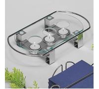 Chauffe-plat - ASSHEUER - 35065 - 3 pièces - Inox/verre - 34x18 cm