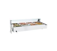 Chauffe-Plat Buffet Bain-Marie Electrique 12 Bacs de 4,7 L Ecran en Verre