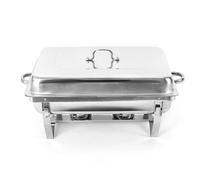 Chauffe Plat Buffet, Chauffe-Plat en Acier Inoxydable, Cadres Pliants Plat Chauffant pour Hôtel, Traiteur, Buffet et Fête, 7,5 l