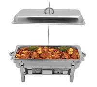 Chauffe - plat de cuisson - OUKANING - réchauffeur de nourriture avec couvercle - couvercle suspendu - 9L - carré