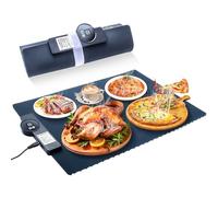 Chauffe Plat Electrique - Garde Les Aliments au Chaud pour Les Buffets et Les Fêtes,Chauffe Plat Pour Aliments Avec 40°C to 100°C Réglables,Chauffage de Toute la Surface en 8s,60x38x2cm,Bleu