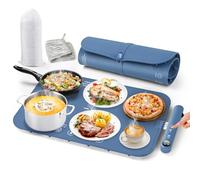 Chauffe Plat Electrique, Plaque Chauffe Assiette Électrique avec 6 Réglages de Température et une Minuterie de 6 Heures, Plat Maintien au Chaud pour Buffets Fêtes Banquet, Plata Shabbat, 60x37CM