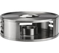 Chauffe-plat en acier inoxydable Ø 15,5 cm - incl. porte-bougie à chauffe-plat