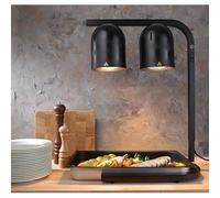 HENDI Portique Chauffe-plat, avec 2 Lampes infrarouges, Aluminium, Noir