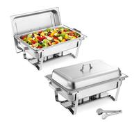 Chauffe-plat rectangulaire - DUOKU - HZ-433 - 8,6 L - Acier inoxydable - Ensemble 2 pièces