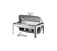Chauffe-plat Rectangulaire en Inox Capacité 8,5L Avec Couvercle Rabattable Argent