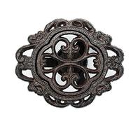 Chauffe-plat Sungmor en fonte - Design rustique et gracieux avec porte-bougie, robuste et décoratif. Pour réchauffer la nourriture, le café, le lait ou le thé.