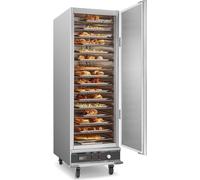 Chauffe-plats 16 niveaux - Armoire chauffante snack avec bac à eau - Porte unique Chauffe-aliments