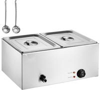 Chauffe-plats Chafing Dish Bac gastronorme 17L 2x1/2 - 1200W Tiroir chauffant gastronomique haute performance - pour restaurant et buffet