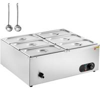 Chauffe-plats Chafing Dish Gastronormbehälter 6x5Qt 1500W Buffet Set - Chauffe-plats professionnel pour buffet - Equipement de cuisine gastronomique