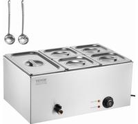 Chauffe-plats Chafing Dish Set Récipients Gastronorm 14,5L 1x1/3+4x1/6