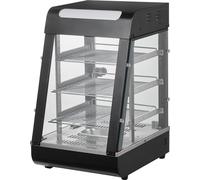 chauffe-plats commercial à 3 niveaux - armoire à pizza avec éclairage - 57L - 1kW - pour la gastronomie et les restaurants