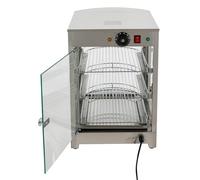 Chauffe-plats commercial en acier inoxydable 50 l, réglage de la température 86-185 ℉ avec éclairage, pour pizzas et hamburgers, vitrine robuste, capacité de charge de 20 kg, gastronomie commerciale