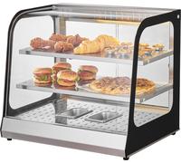 VEVOR Vitrine Chauffante Commerciale à 2 Niveaux Présentoir Pizza avec Pince