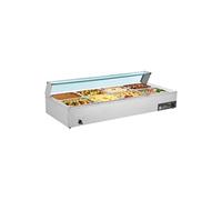 Chauffe-plats électrique SucceBuy M-2224 1700W 8 bacs 1/2 Acier inoxydable 143x57x38,5cm