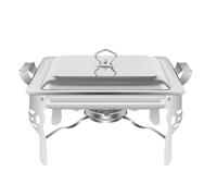 Chauffe-plats rectangulaire en acier inoxydable 6 l