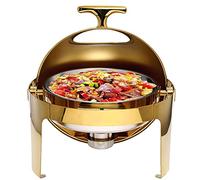 Chauffe-Plats Rond Pour Buffet, Chauffe-Plats Et Chauffe-Plats Électriques, Chauffe-Plats Et Chauffe-Assiettes En Acier Inoxydable Doré - Chauffe-Plats Professionnel Avec Couv.Full-Visual Cover