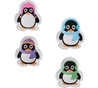 Chauffe-poches pour enfants Pingouin petit - lot de 4 - chauffe-mains pour la saison froide - cadeau de Noël du Père Noël