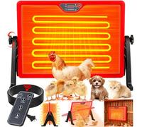 Chauffe-poulailler pour poulailler, accessoire de poulailler, plaque de couveuse double face pour poussins, minuteries et thermostat, chauffage pour poulailler, plaque chauffante pour poulet, conforme