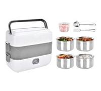 Avizar Chauffe-Repas Électrique 2 L Double Couche avec Bols Inox Amovibles