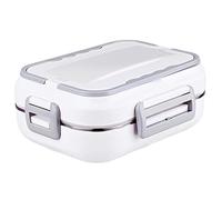 Avizar Chauffe-Repas Électrique Portable 1,5 L avec Plateau Inox Compartimenté