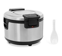 Royal Catering RCRK-1S Chauffe riz 19 L, 110 W, Revêtement antiadhésif, Récipient de Ø 380 mm, avec cuillère à riz Riz chauffé