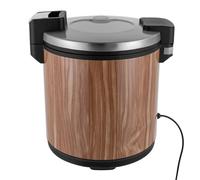 Chauffe-riz professionnel, 23 L, avec fonction de maintien au chaud, pour garder au chaud les soupes de riz et autres aliments, idéal pour les fêtes et les repas en famille.(Brown)