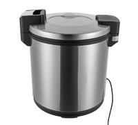 Chauffe-riz professionnel, 23 L, avec fonction de maintien au chaud, pour garder au chaud les soupes de riz et autres aliments, idéal pour les fêtes et les repas en famille.(Silver)