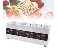 Chauffe-sauce 640 W en acier inoxydable avec 4 bouteilles de sauce de 650 ml, plage de température de 30 à 85 °C, 2 modes de chauffage, pour caramel, piment, curry, chocolat