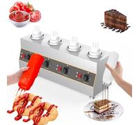 Chauffe-Sauce Au Chocolat - 2 Modes De Chauffage, Chauffe-Piments avec Bouteille - Température Réglable De 30 à 85 °c, Appareil De Maintien Au Chaud pour Confitures 4grids