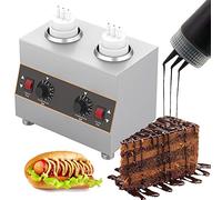 Chauffe-sauce électrique,320W chauffe-sauce alimentaire commercial, distributeur fonte fromage au chocolat, pot chauffe chocolat multifonction 30-85℃ ,machine conservation chaleur confiture,650 ml/b