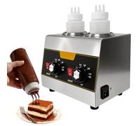 Chauffe Sauce électrique avec 2 Bouteilles de 600 ML | 400W - Température Réglable 80-185°F - Acier Inoxydable - pour Sauce Chocolat, Beurre, Caramel et Confitures