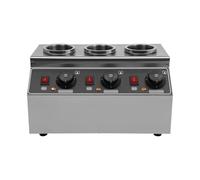 Chauffe-Sauce Electrique avec 3 Bouteilles De Sauce 240 W RéChauffeur De Sauce 86-185 ℉ RéGlable Adapté Aux Cuisines Commerciales CaféTéRias DéPanneurs