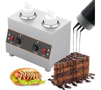 Chauffe-sauce électrique avec bouteilles de sauce - Chauffe-sauce commerciale pour sauce au fromage chaud - Pour chocolat chaud, caramel, conservation de la confiture, 86-185 ℉ of(Size:2 bottles)