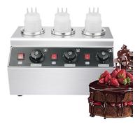 Chauffe-sauce électrique | Chauffage commercial en acier inoxydable avec bouteille souple pour fromage, chocolat, sirop et condiments