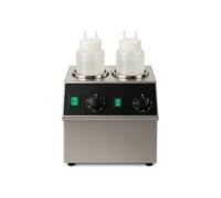Chauffe-sauce électrique inox double - 2 bouteilles 700 ml - thermostat réglable - 160W